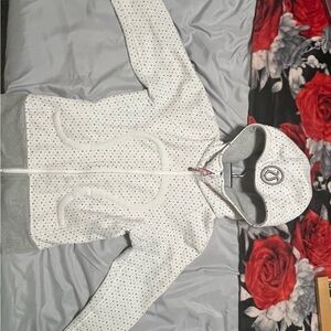 Lululemon Athletica White and Gray Relaxed Fit Sweatshirt